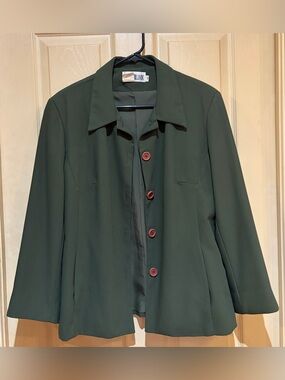 Women's Green Blazer, Size 14